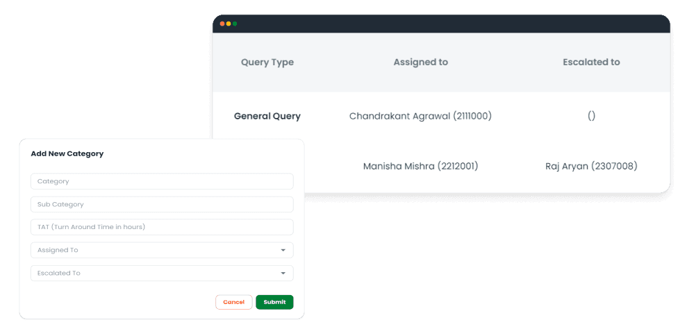 Track employee requests and provide timely solutions