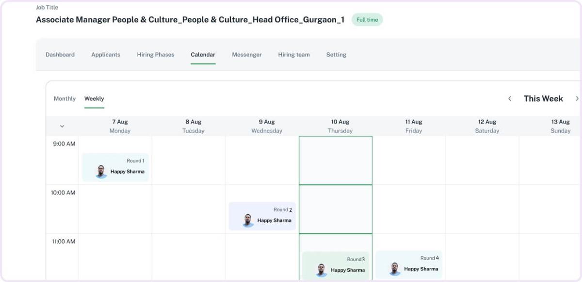 Simplified interview schedules